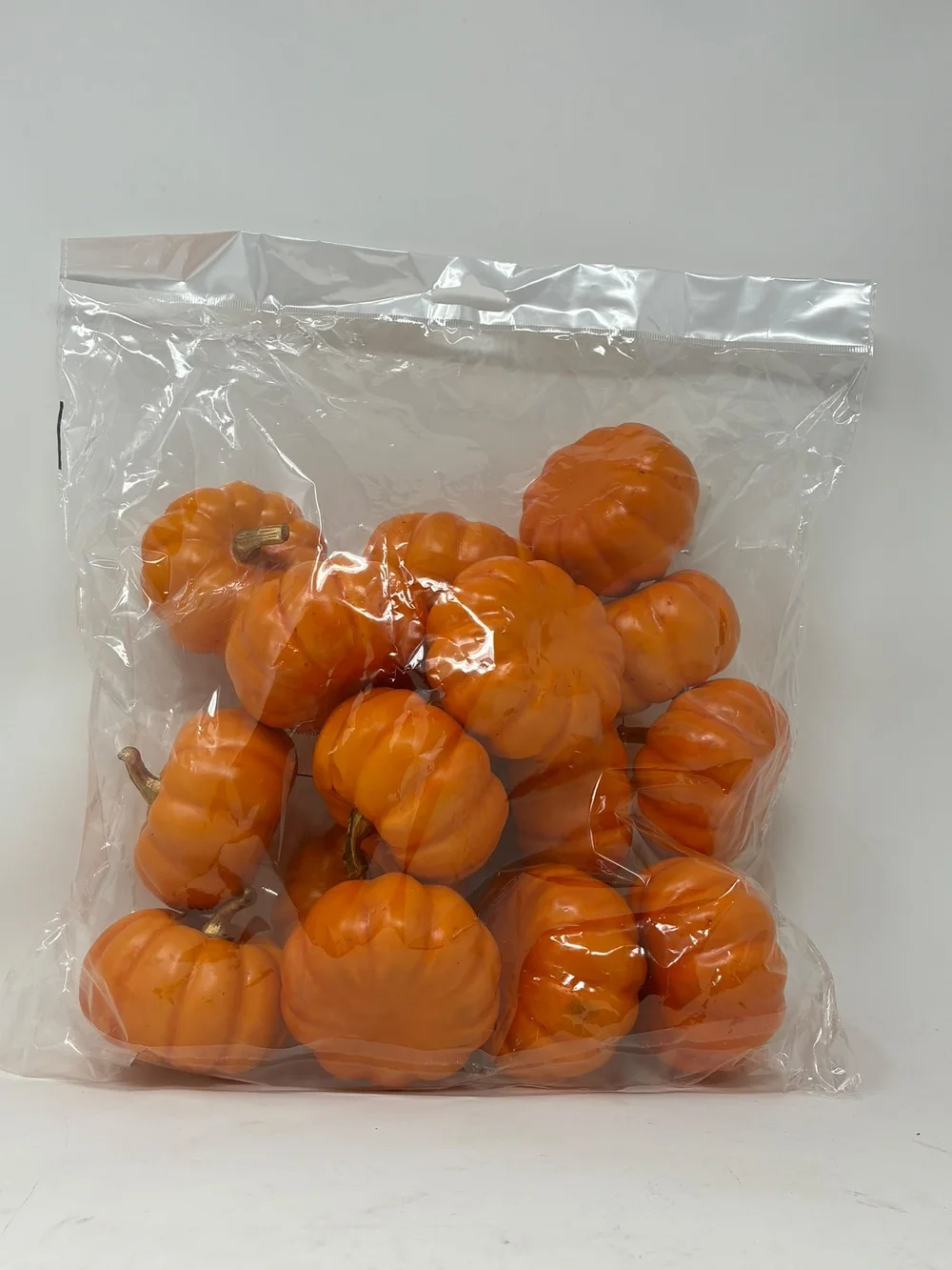 Mini Artificial Pumpkins Bulk Faux Orange Foam Fall Autumn Thanksgiving Decor